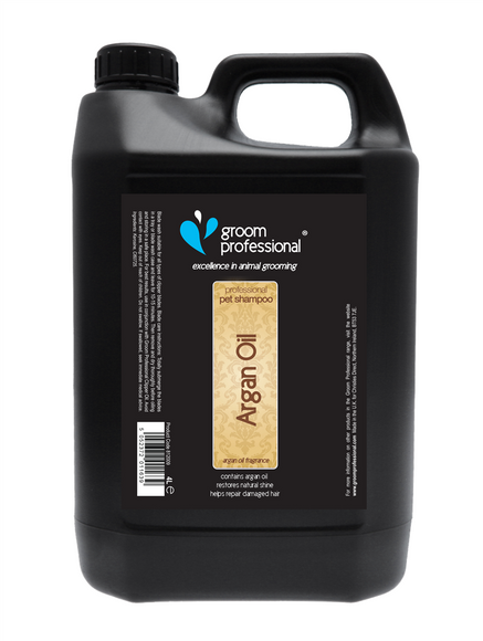 Groom Professional Argan Oil Shampoo – Moisturizing Concentrate with Nourishing Formula, 4L