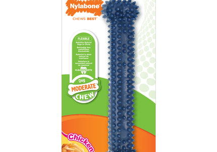 Nylabone Moderate Chicken Dental Bone – Flexible Chew, Large Size, Chicken Flavor, Oral Care
