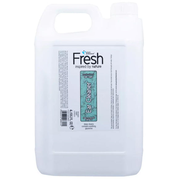 Groom Professional Fresh Ear Cleaner – Essential Oils and Citrus Extract Formula, 4L, Gentle and Effective