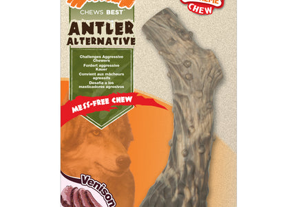 Nylabone Extreme Venison Antler Chew – Durable Artificial Antler with Venison Scent, Medium Size