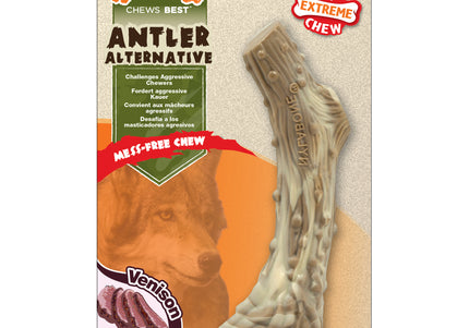 Nylabone Extreme Venison Antler Chew – Durable Artificial Antler with Venison Scent, Medium Size