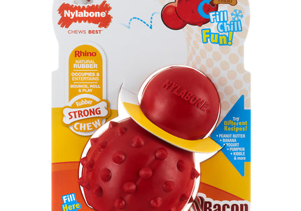 Nylabone Strong Cone Chew Toy – Large Durable Rubber with Bacon Scent, Long-Lasting