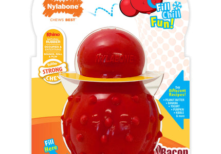 Nylabone Strong Cone Chew Toy – Large Durable Rubber with Bacon Scent, Long-Lasting