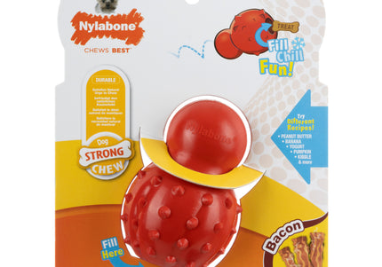 Nylabone Strong Cone Chew Toy – Large Durable Rubber with Bacon Scent, Long-Lasting
