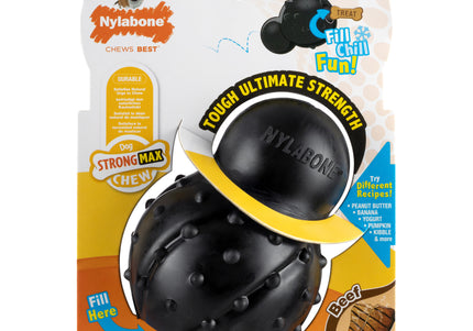 Nylabone Strong Max Cone Chew – Durable Rubber Treat Toy with Beef Scent, Large Size