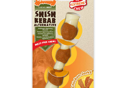 Nylabone Extreme Chicken Jerky Shish Kebab – XL Dried Chew, Long-Lasting Chicken Flavor