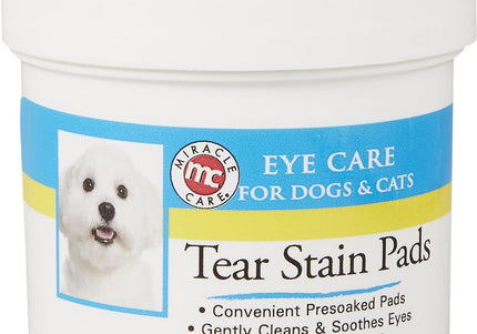 Miracle Care Tear Stain Pads – Soft Cotton Eye Area Cleansing Discs, 90 Pack