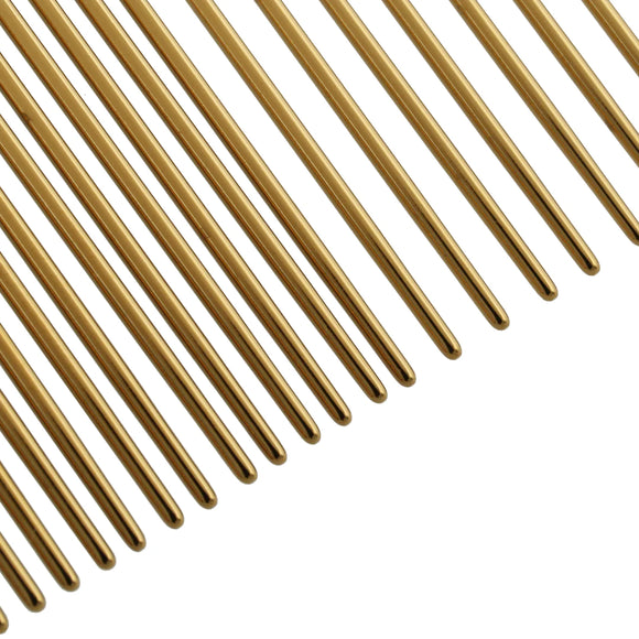 So Posh Magnifique Metal Grooming Comb 19cm – Gold Finish, Mixed 50/50 Pins