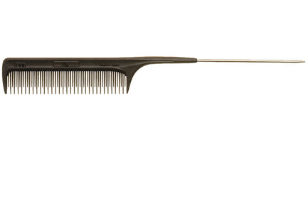 Utsumi BW Carbon Ultem Comb 22.5cm – Professional Top-Quality Comb with Metal Spike, Black