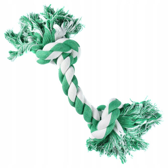 Record Mint Cotton Bone – Colorful Rope Toy with Mint Scent, 20cm, Cleans Teeth Effectively