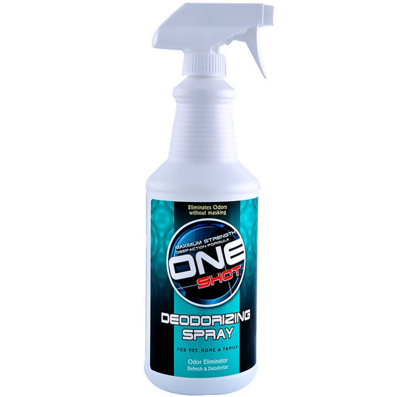 One Shot Deodorizing Spray – Professional Odor Eliminator for Fur and Surroundings, Fast-Acting Formula