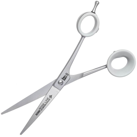 Witte Rose Line 6.5" Curved Grooming Scissors – Micro-Sanded Precision Blades, Ergonomic Design