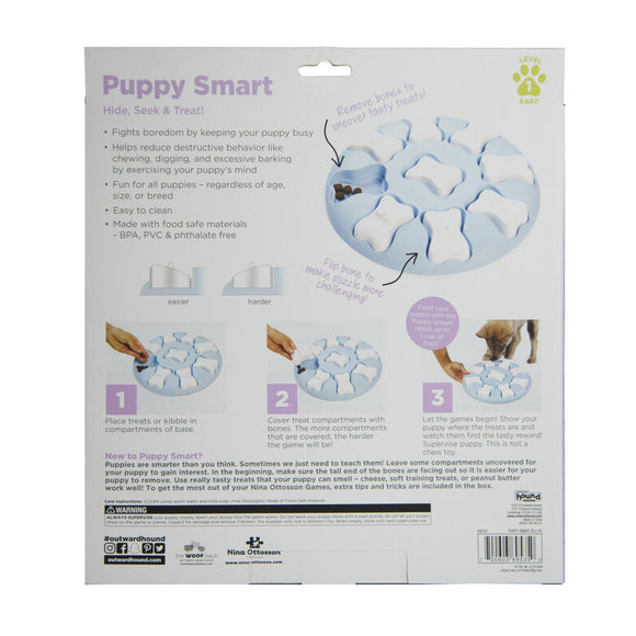 Nina Ottosson Puppy Smart Level 1 – Easy Interactive Puzzle Toy, Entry-Level Training Game