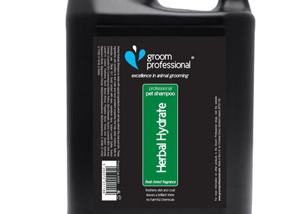 Groom Professional Herbal Hydrate Shampoo 4L – Revitalizing Herbal Formula, 1:10 Concentrate, Moisturizing Care