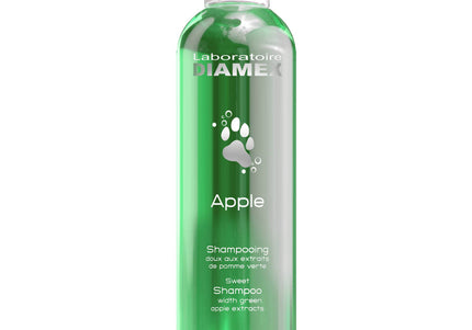 Diamex Apple Shampoo – Concentrated Formula with Apple Extract, Suitable for All Coat Types, 250ml
