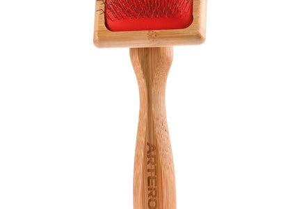 Artero Nature Collection Large Slicker Brush – Long Metal Pins, Ergonomic Grip Design