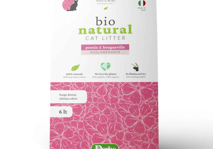 Natural corn cat litter with peony and bougainvillea scent – 6L.