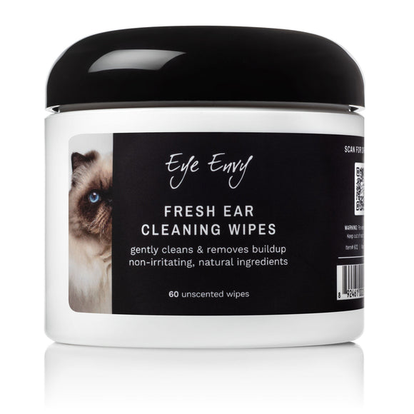 Eye Envy Fresh Ear Cleaning Wipes – Soft Textured Pads, Mild Lavender Scent, 60 Count