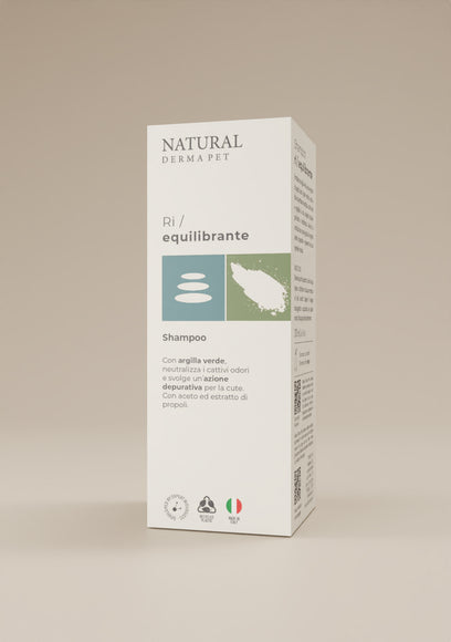 Natural Derma Pet Rebalancing Dog Shampoo – Green Clay, Vinegar, Propolis, Gentle Cleansing Formula