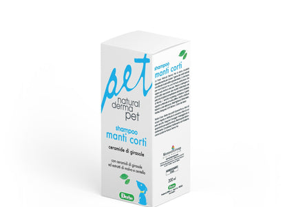 Natural Derma Pet Short Hair Dog Shampoo – Sunflower Ceramides and Mallow, Nourishing Formula