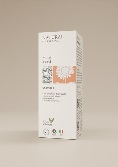 Natural Derma Pet Short Hair Dog Shampoo – Sunflower Ceramides and Mallow, Nourishing Formula