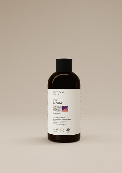 Natural Derma Pet Long Hair Dog Shampoo – Detangling Formula with Panthenol and Ginkgo Extract