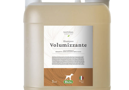 Natural Derma Pet Volumizing Dog Shampoo – Enhances Body, Softness and Shine, 5L Bottle
