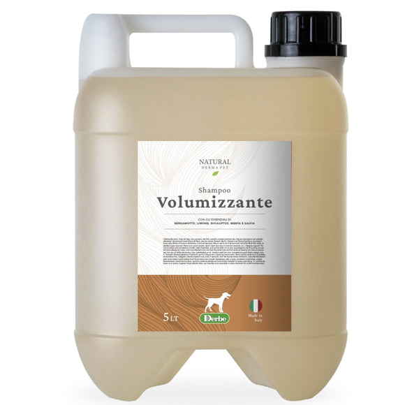 Natural Derma Pet Volumizing Dog Shampoo – Enhances Body, Softness and Shine, 5L Bottle