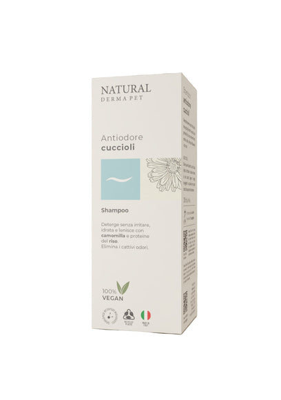 Natural Derma Pet Puppy Shampoo – Ultra-Gentle Soothing Cleanser with Rice Protein and Chamomile