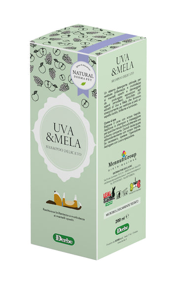 Natural Derma Pet Revitalizing and Nourishing Dog Shampoo – Grape and Apple Extracts, Gentle Cleansing Formula