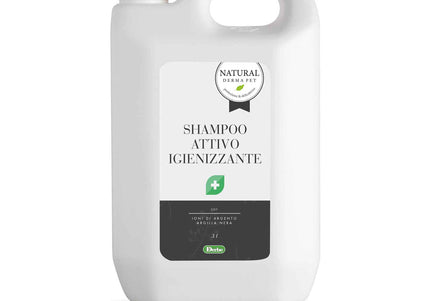 Dog shampoo sanitizing silver ions black clay – 3L