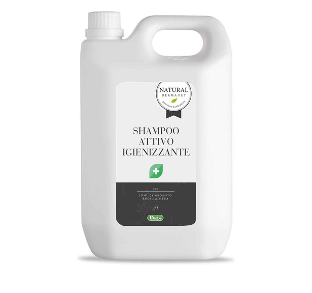 Dog shampoo sanitizing silver ions black clay – 3L
