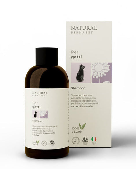 Natural Derma Pet Cat Shampoo – Soothing Hydrating Formula with Chamomile Extract