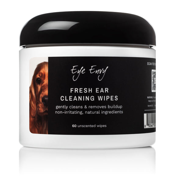 Eye Envy Fresh Ear Cleaning Wipes – Soft Cotton Pads with Gentle Deodorizing Formula, 60 Count