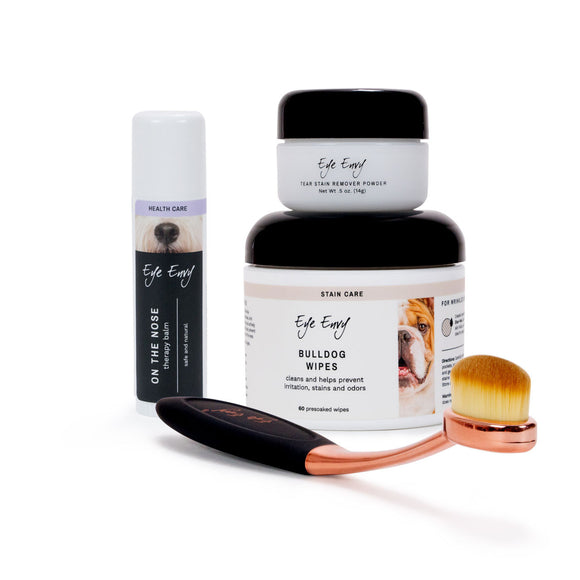 Eye Envy Bulldog Wrinkle and Tear Stain Nose Care Kit – Gentle Multi-Area Solution, Complete Set