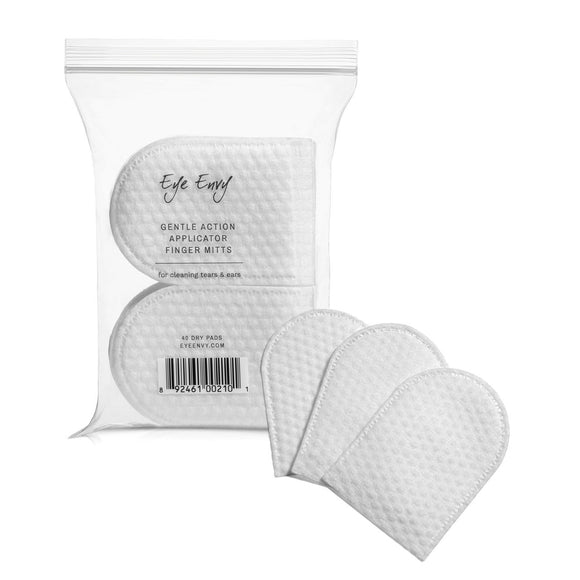 Eye Envy Gentle Action Dry Applicator Finger Mitts – Soft, Lint-Free Reusable Design for Sensitive Skin