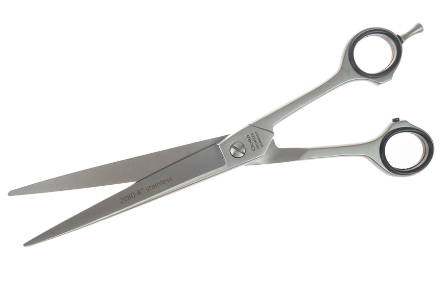 Gotta Solingen 8" Straight Grooming Scissors – One-Sided Micro-Bevel, Precision Cutting