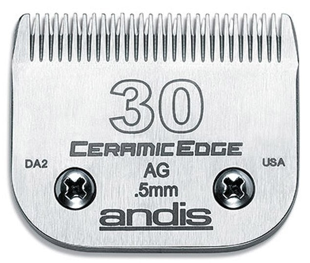 Andis CeramicEdge No. 30 Blade – 0.5mm Precision Ceramic Cutter, Durable and Long-Lasting