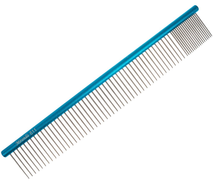 Miranda 611 Professional Grooming Comb 30cm – Large Mixed Tooth Spacing 80/20 Design