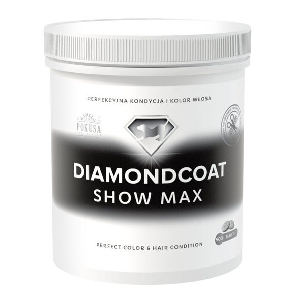 Pokusa DiamondCoat Show Max Tablets – Coat Enhancing Formula, 500 Count, Color Boosting