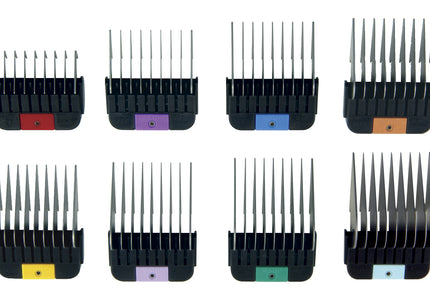 Wahl Stainless Steel Snap-On Blade Attachments Set – 8 Durable Precision Combs for Clipper Blades