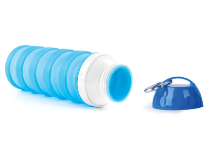 Record Drop Collapsible Water Bottle 600ml – Lightweight Foldable Design, Purple Color