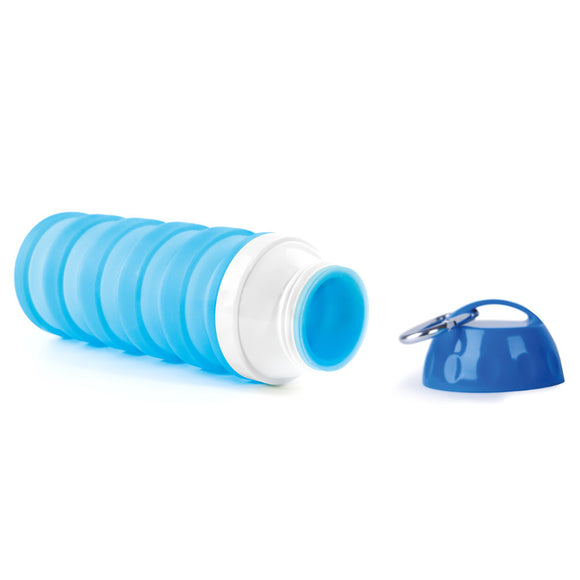 Record Drop Collapsible Water Bottle 600ml – Lightweight Foldable Design, Purple Color