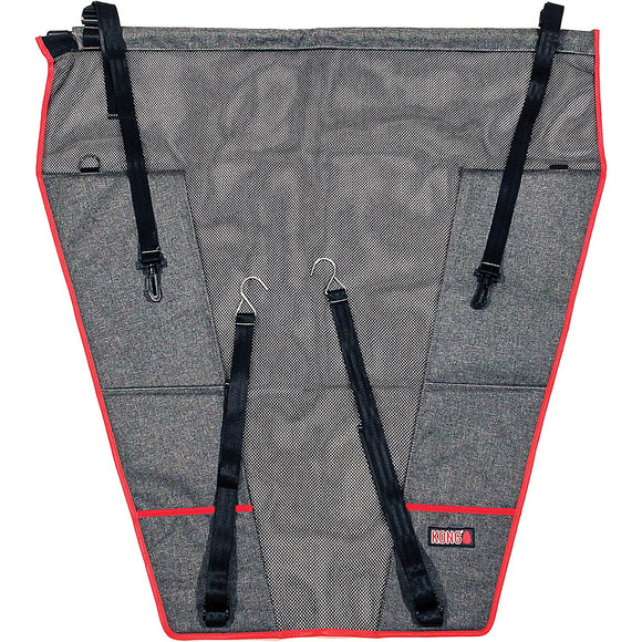 KONG Travel Protective Seat Barrier – Durable Car Net, 82x88x41cm, Prevents Distractions