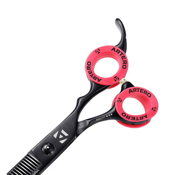 Artero Marte Silicone Insert – Red Soft Grip Ring for Grooming Scissors, Ergonomic Comfort