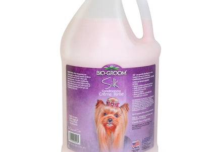 Bio-Groom Silk Creme Rinse Conditioner – Moisturizing Concentrate, Creamy Formula, 3.8L
