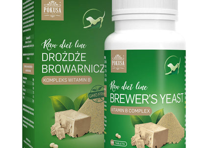 Pokusa RawDiet Brewer's Yeasts Tablets – Natural Dietary Supplement, 120 Count, Supports Skin and Immunity