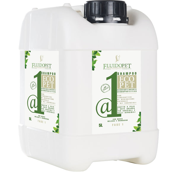 FluidoPet EcoPet Sebum Regulator & Degreasing Shampoo – Concentrated Cleansing Formula, Regulates Coat Oils