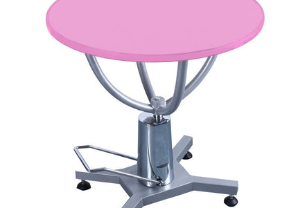 Blovi Round Hydraulic Grooming Table – Swivel Top, 70cm Diameter, Black, Adjustable Height