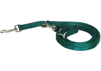 Hamilton Double Thick Euro Leash – 16mm Reversible Nylon, 6-in-1 Adjustable, Black